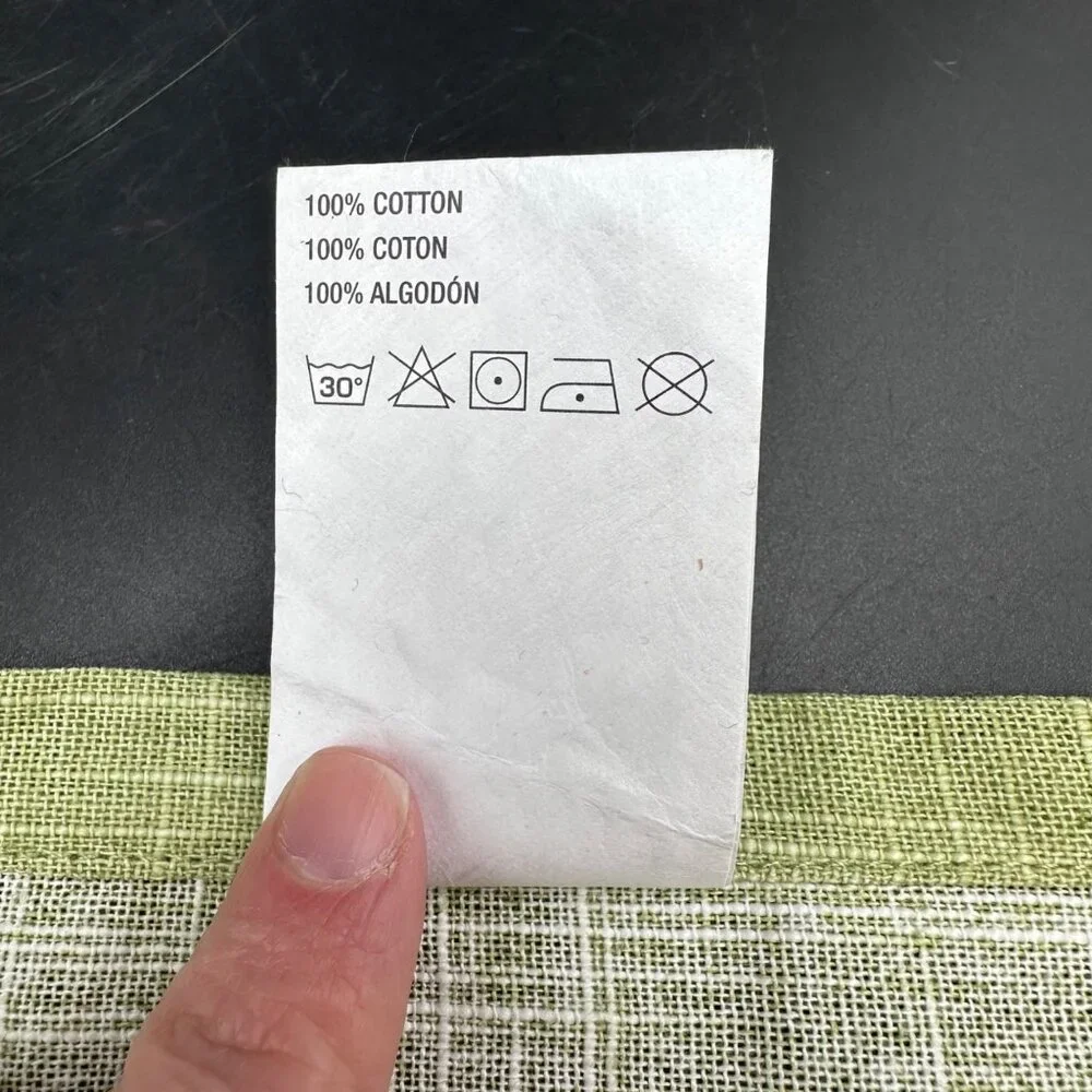 Crate and Barrel Vera Neumann Apple Pie Recipe Dish Hand Towel Green Retro